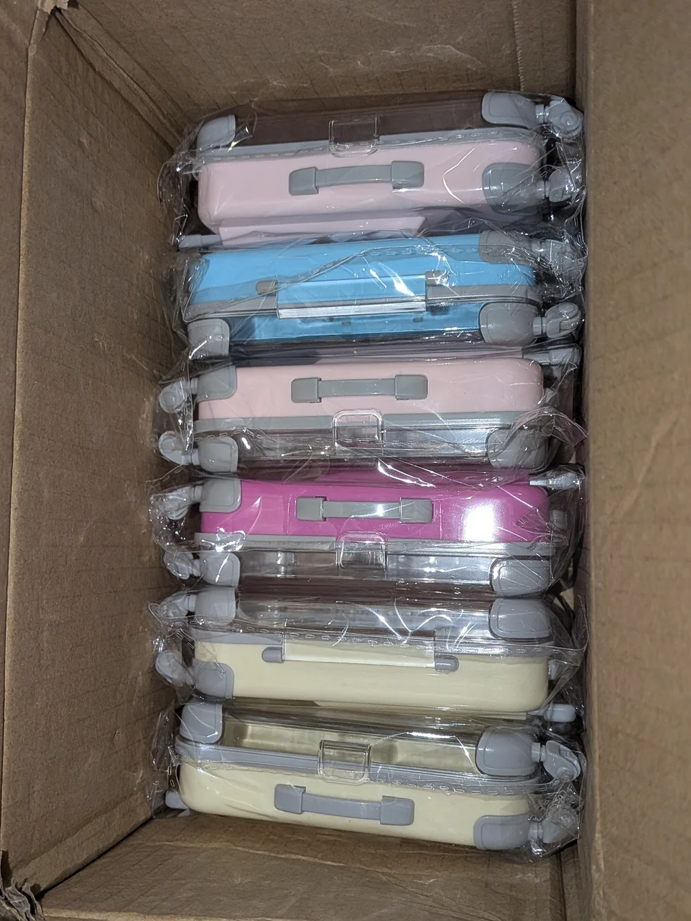 Pastel Mini Suitcase Set - Pink, Blue, Lavender